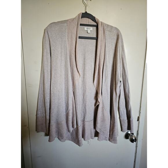 Style &‎ Co Beige Raw Hem Two Tone Open Cardigan XXL - Picture 1 of 11